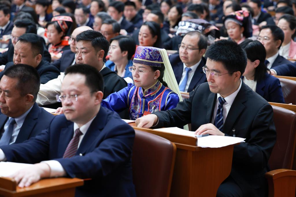3月11日，第十四屆全國(guó)人民代表大會(huì)第二次會(huì)議在北京人民大會(huì)堂舉行閉幕會(huì)。新華社記者 王曄 攝